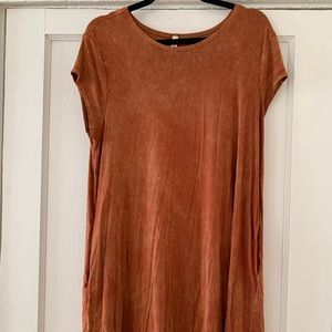 Rust Color Flowy Dress